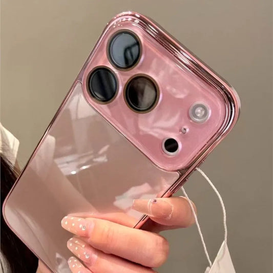 Luxury Plating Tempered Glass Bumper Case - sky-case
