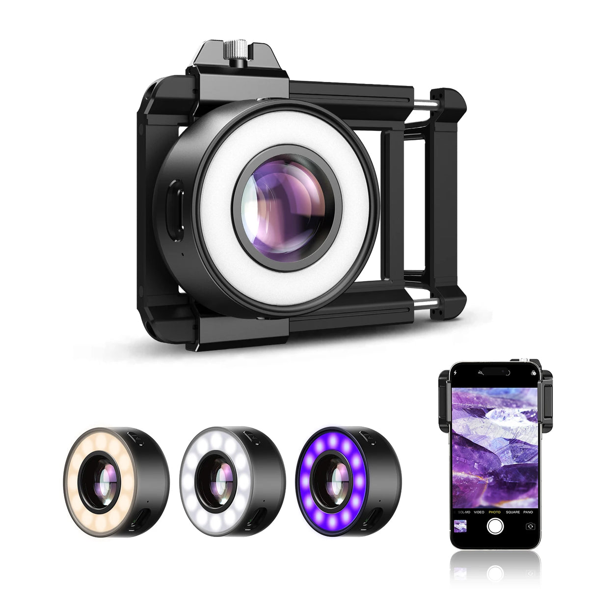 120X Jewelry Lens with Eyecup & LED Light for iPhone - sky-case