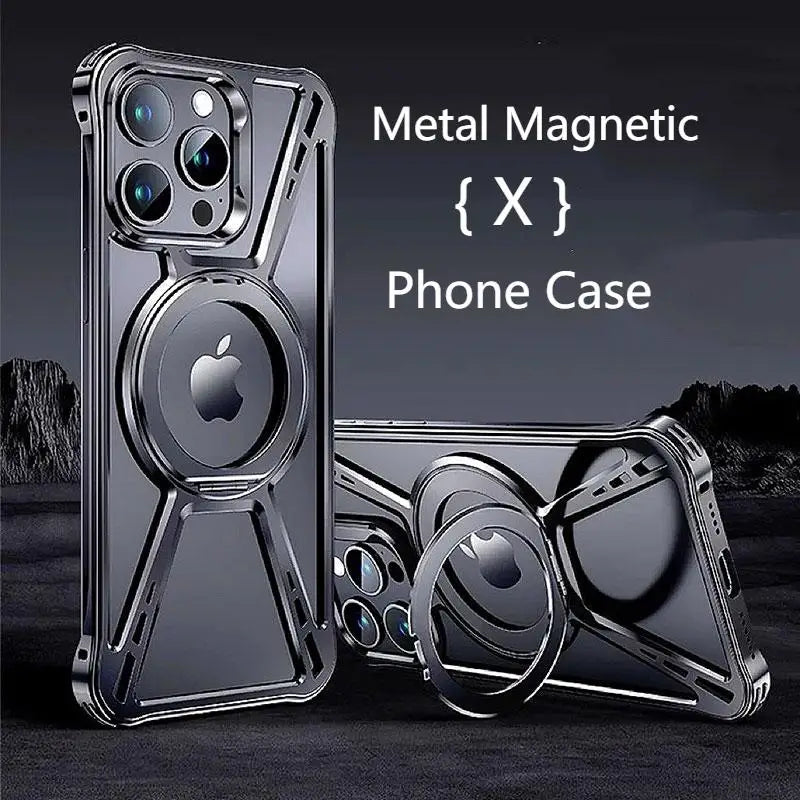 Luxury 360 Rotate Magnetic Aluminum alloy Cover - sky-case
