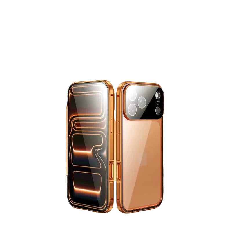 360° Full Protection Metal Magnetic Double-Sided Glass Case
