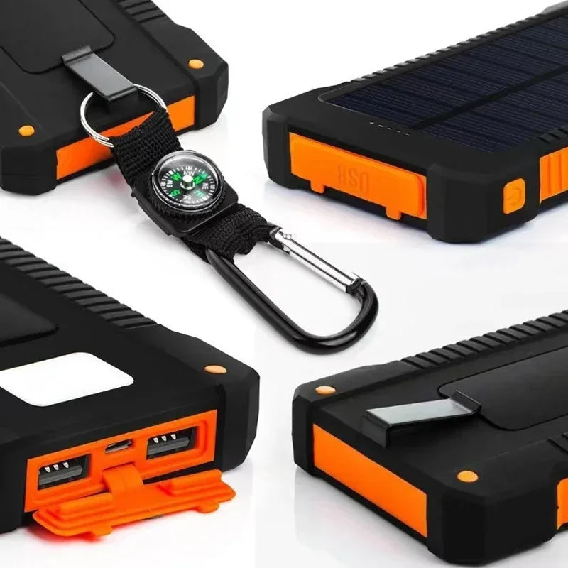 200000mAh Portable Solar Power Bank External Battery Fast Charging Waterproof For All Phones With SOS Flashlight Power Bank - sky-case