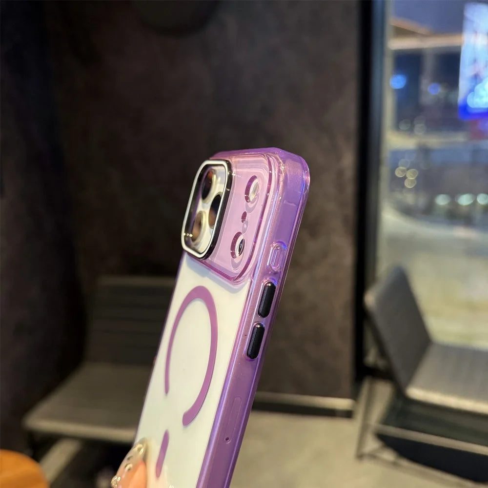 Clear Magnetic iPhone Case, Magsafe Hard Cover - sky-case