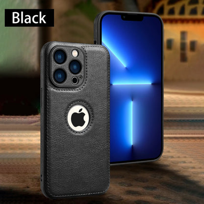 Logo View Luxury Leather Camera Lens Protection Case - sky-case