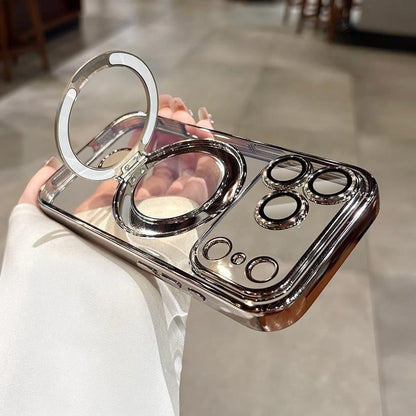 Luxury Plating MagSafe Magnetic Bracket Case - sky-case