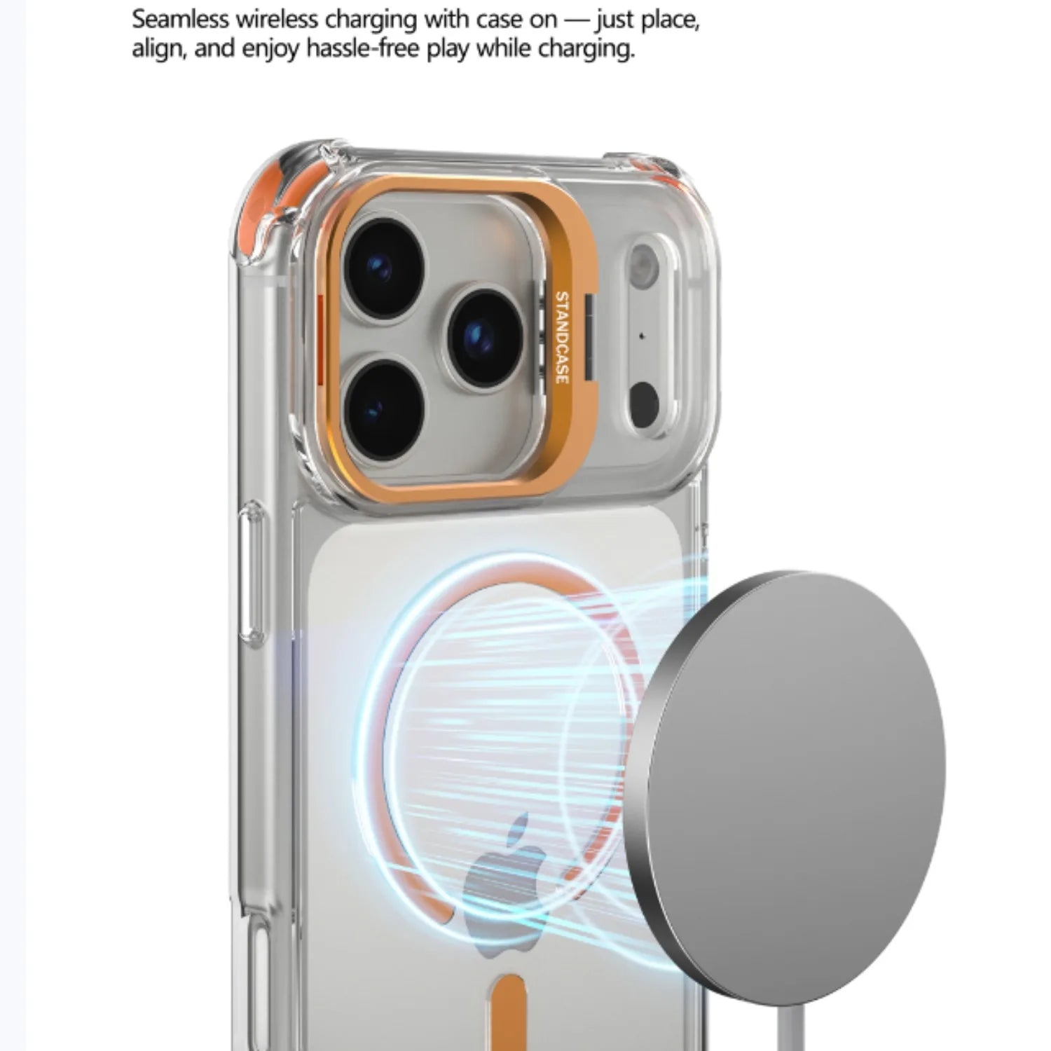 Magnetic Clear Stand Case for iPhone 17 Pro Max 17 Pro 17 Air - sky-case