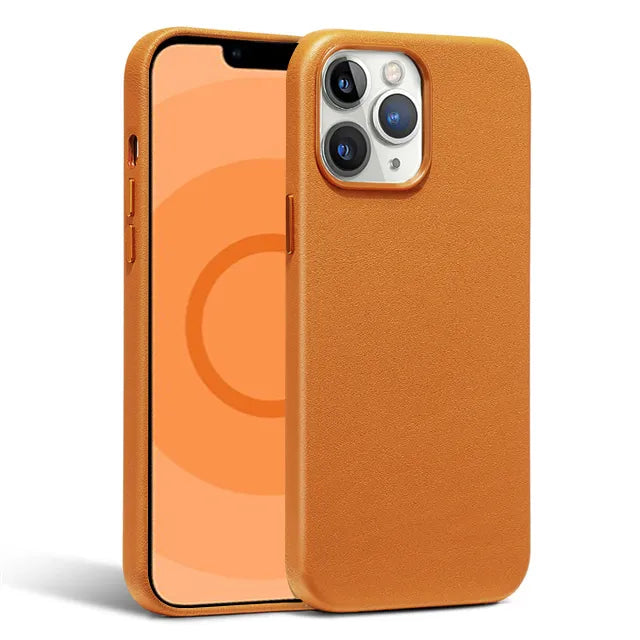 Luxury Leather Magnetic Compatible with Magsafe Case for All iPhone - sky-case