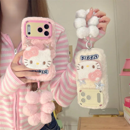 Cute 3D Fluffy Kitty Fur Case - sky-case