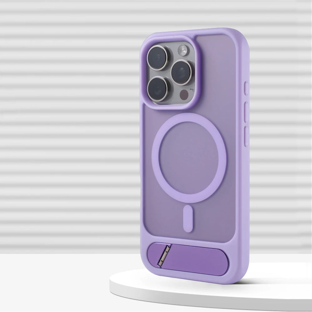 Invisible Magnetic Matte Kickstand Case - sky-case