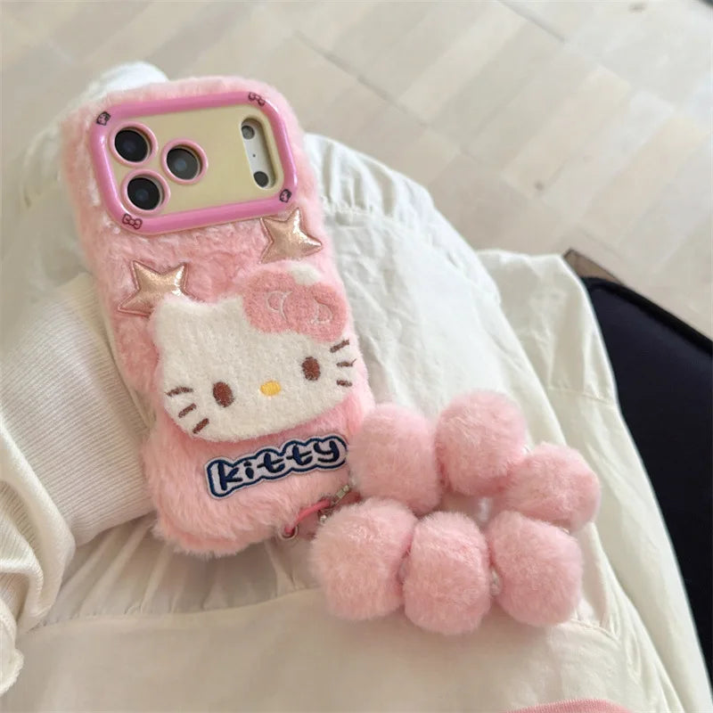 Cute 3D Fluffy Kitty Fur Case - sky-case