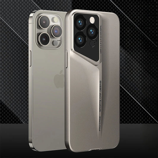 Luxury Hard Frosted Shockproof Protective Cover Titanium gray / IPhone 15 Pro - sky-case