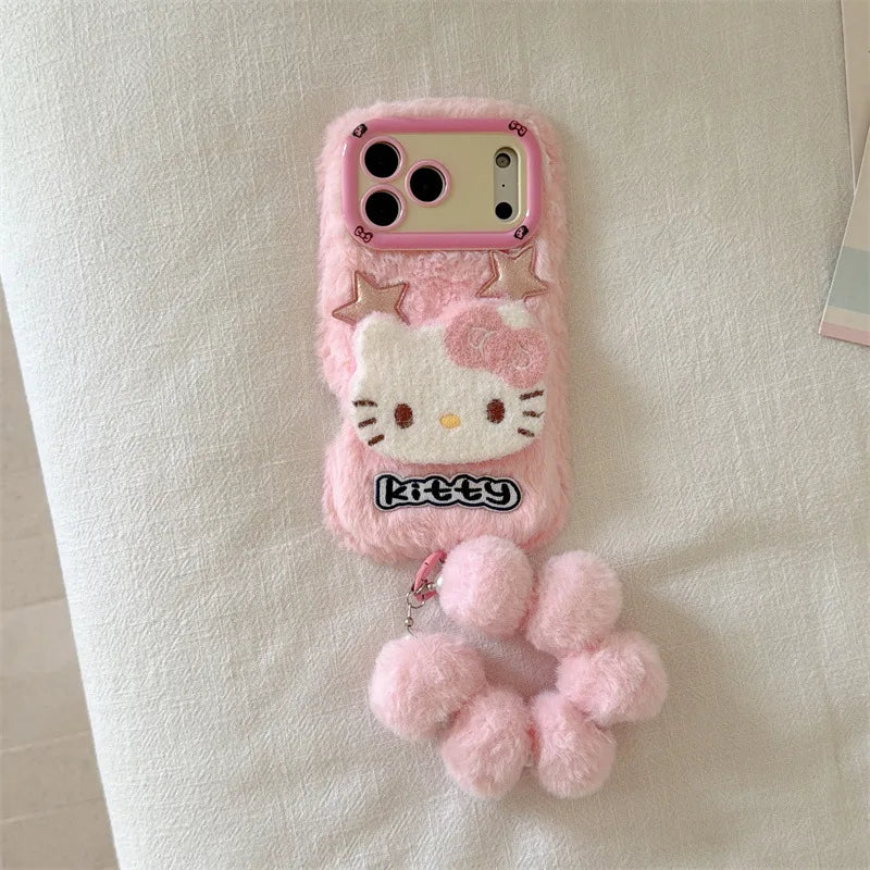 Cute 3D Fluffy Kitty Fur Case - sky-case