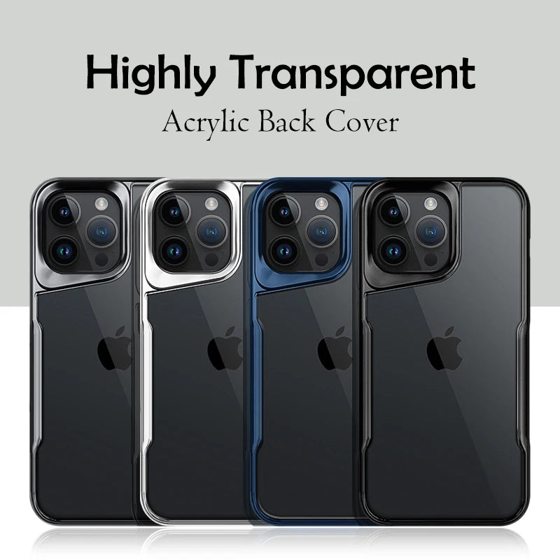 Luxury High Transparent Plating Soft Phone Cover For iPhone 15 Pro Max - sky-case