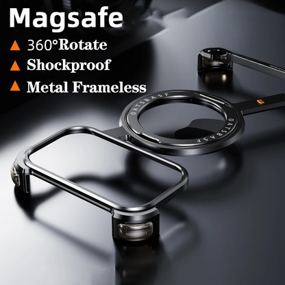 Magnetic Metal Phone Case with Rotating Holder - sky-case