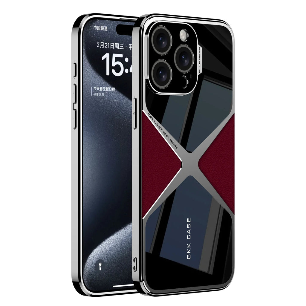 Luxury Shockproof Electroplated Phone Case For iPhone 15 Pro Max Red / For iPhone 15 Pro Max - sky-case
