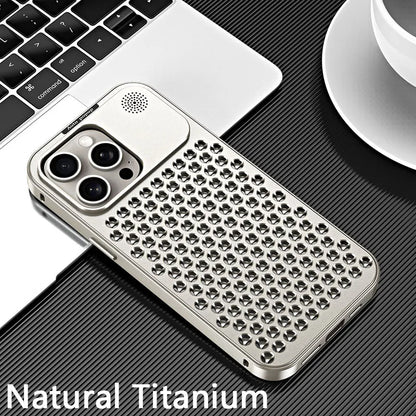 Aluminum Heat-Dissipating Case for iphone 15 14 13 12 pro max For Iphone 15 / Natural Titanium - sky-case