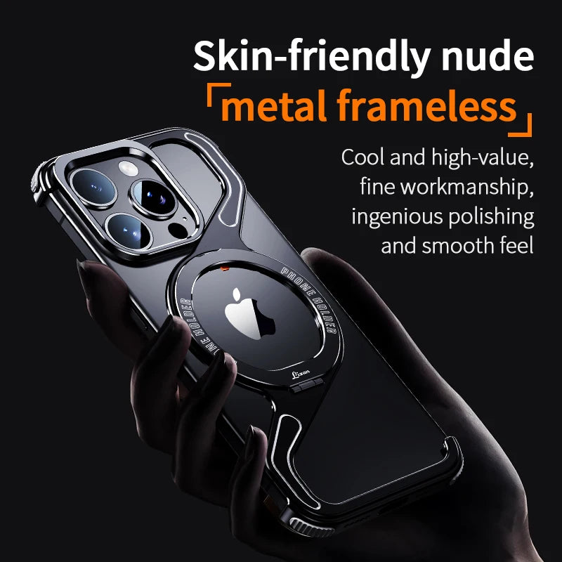 New Aluminum 360° Rotation Metal Phone Cover