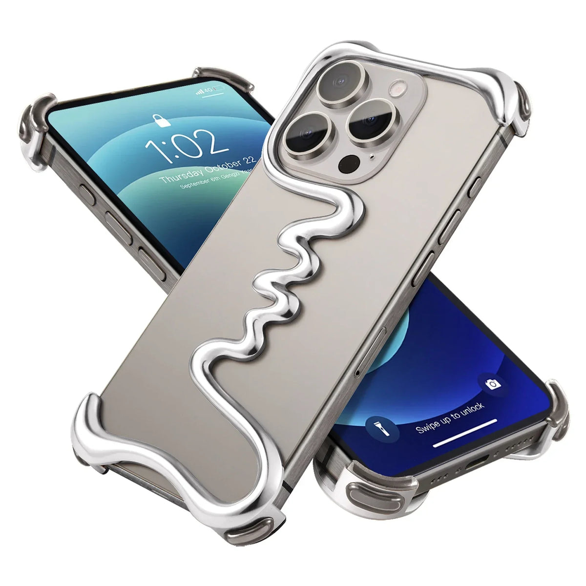 Metal Bezel-Less Phone Cover Silver / For iPhone 15 pro - sky-case