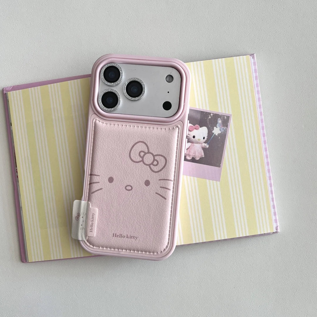 Lovely Kitty Pink Leather Phone Case - sky-case