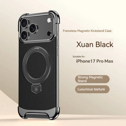 High-End Leather Magnetic Bracket Case - sky-case