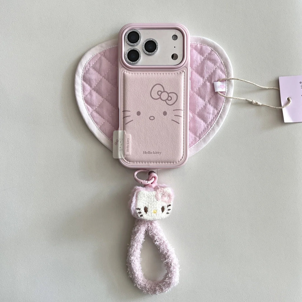 Lovely Kitty Pink Leather Phone Case - sky-case