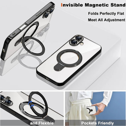 MagSafe Magnetic Case with Finger Ring for iPhone 17 with Shock-Absorbing Back Cover - sky-case