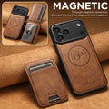 Premium Leather Card Holder Case for iPhone 17 series