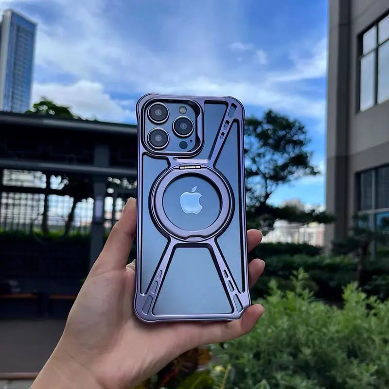 Luxury 360 Rotate Magnetic Aluminum alloy Cover - sky-case
