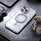 Luxury Magnetic Stand 360° Rotation Ring Holder Phone Cover Transparent / For iPhone 16 Pro Max - sky-case