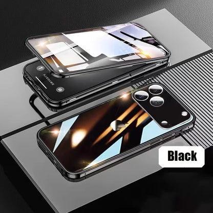 360° Full Protection Metal Magnetic Double-Sided Glass Case