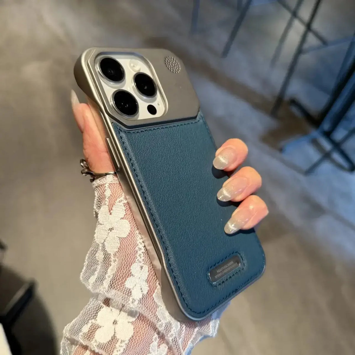 Luxury leather iPhone Case with Frameless Magnetic Cover - sky-case