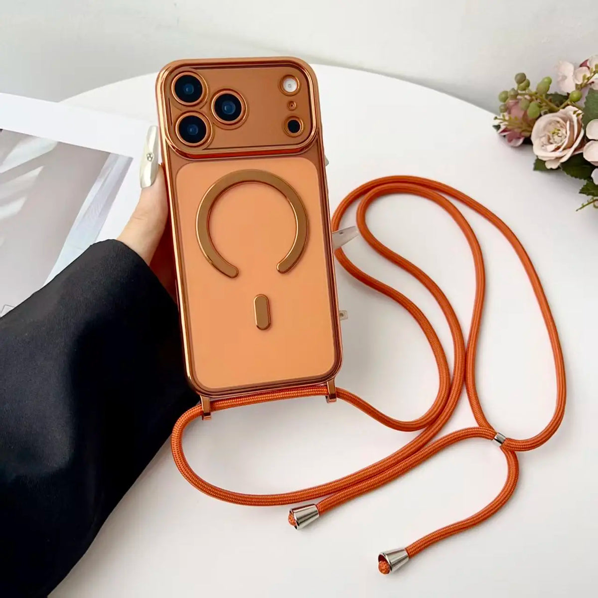 Luxury Plating Magnetic Necklace Case - sky-case