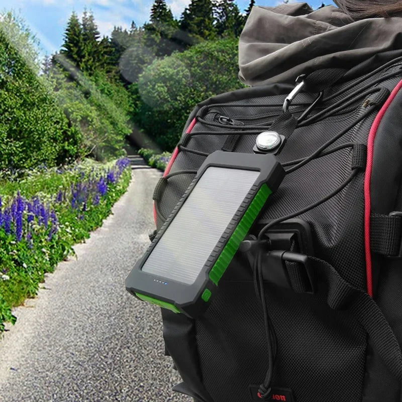 200000mAh Portable Solar Power Bank External Battery Fast Charging Waterproof For All Phones With SOS Flashlight Power Bank - sky-case