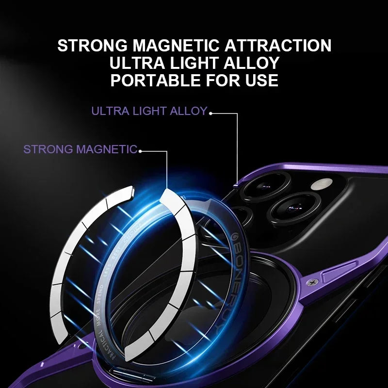Rotating Stand Aluminum Metal Frameless Cover - sky-case