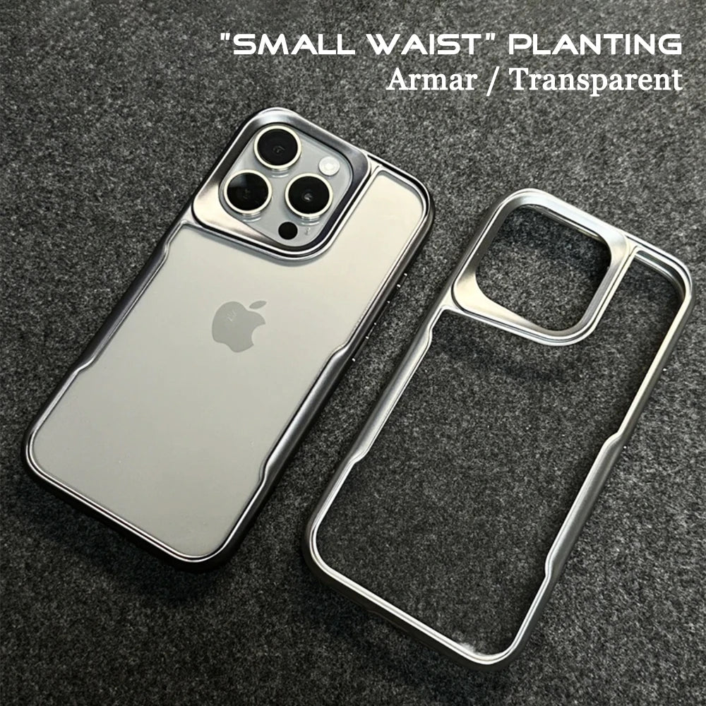 Luxury Plating Slender Waist Transparent Cover - sky-case