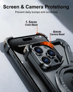 Luxury Aluminum Alloy Frame 360° Rotation Shape Metal Holder Phone Cover - sky-case