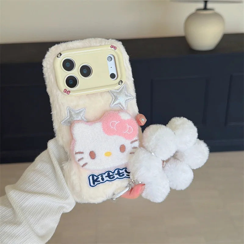 Cute 3D Fluffy Kitty Fur Case - sky-case