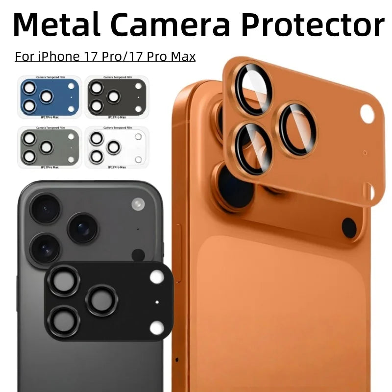 Full-coverage aluminum camera lens protector for iPhone 17 Pro Max - sky-case