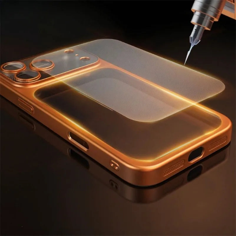 Luxury Plating Matte Transparent Hard Cover - sky-case
