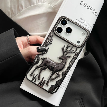 Bling Diamond Hollow Deer Case For iPhone - sky-case
