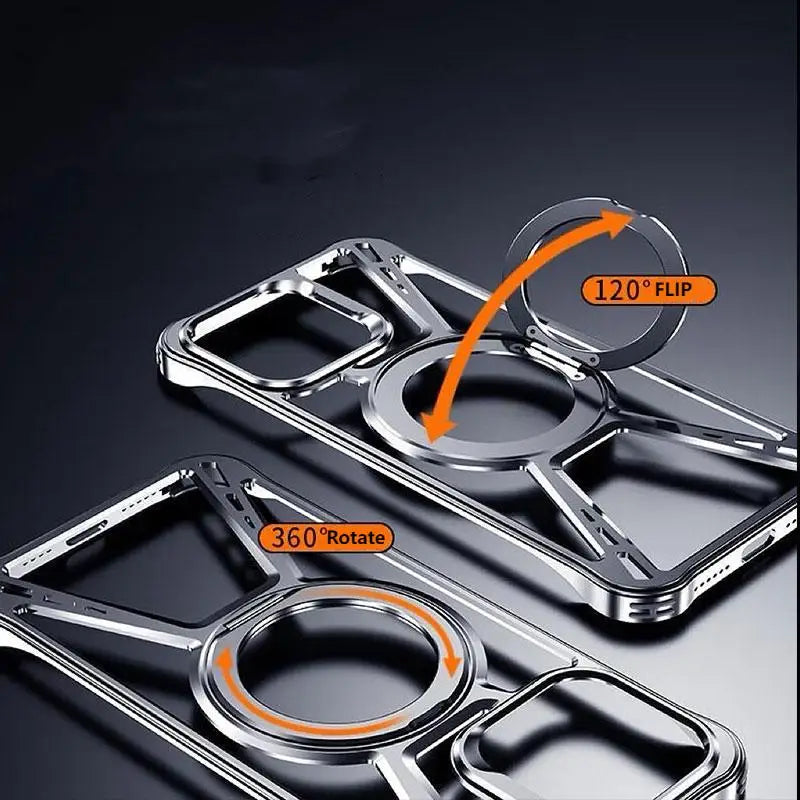 Luxury 360 Rotate Magnetic Aluminum alloy Cover - sky-case