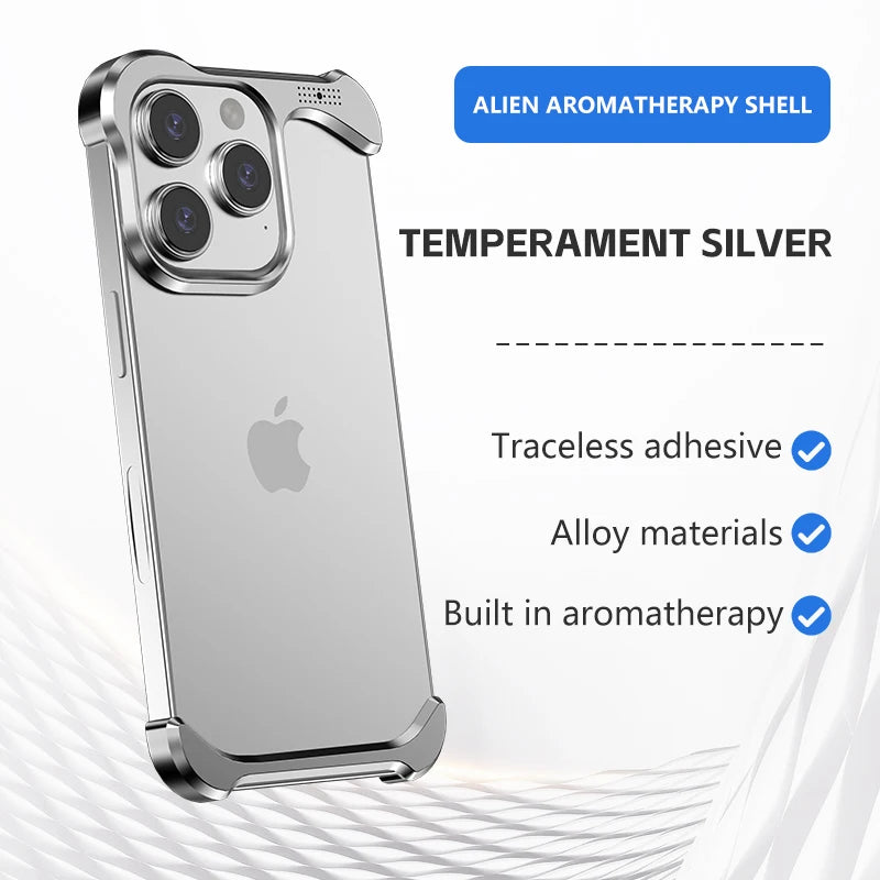 Luxury Aluminum Alloy Bumper Metal Cover Silver / For iPhone 16 - sky-case