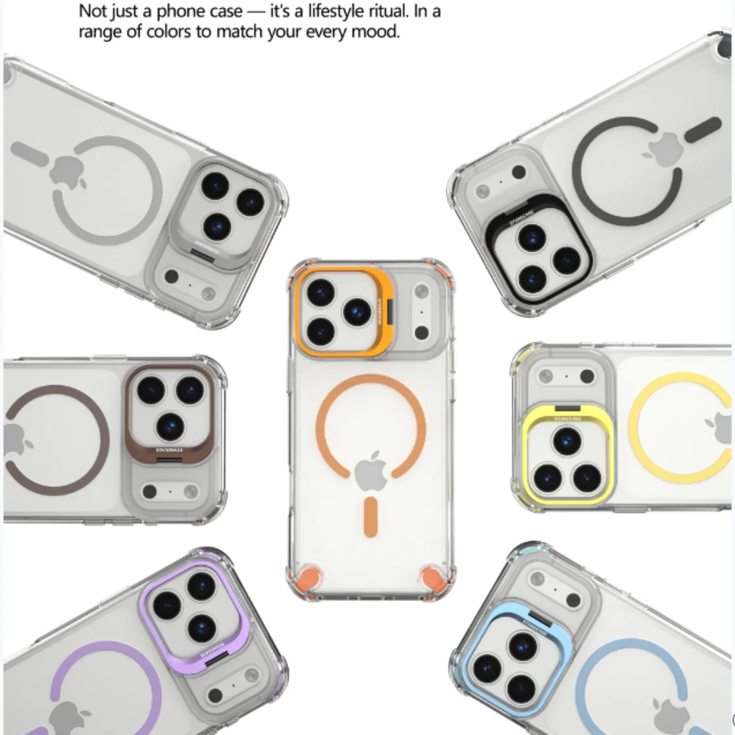 Magnetic Clear Stand Case for iPhone 17 Pro Max 17 Pro 17 Air - sky-case