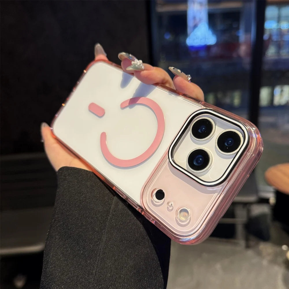 Clear Magnetic iPhone Case, Magsafe Hard Cover - sky-case