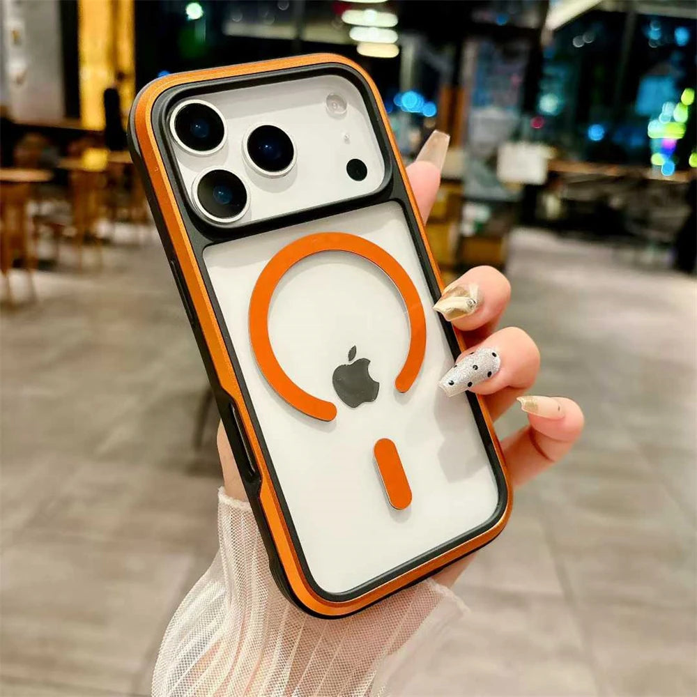 Magsafe Clear Aluminum Alloy Phone Case - sky-case