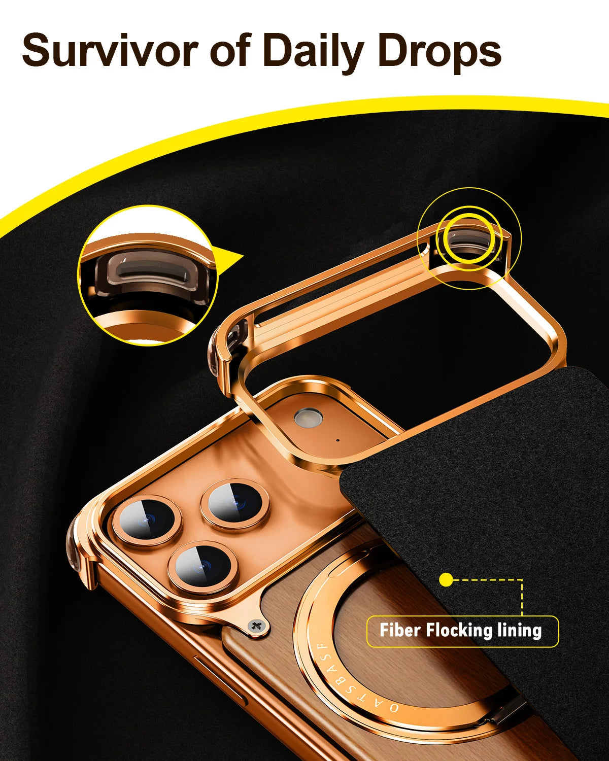 Luxury Solid Wood Magnetic Protective Case - sky-case