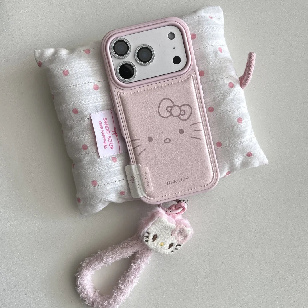 Lovely Kitty Pink Leather Phone Case - sky-case