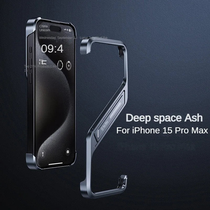 Aluminum Stand Phone Cover Grey / For Iphone 14 ProMax - sky-case