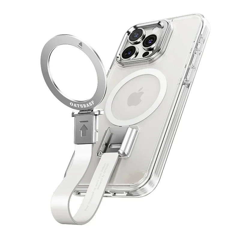 Luxury Magnetic Ring Kickstand Lanyard Cover - sky-case