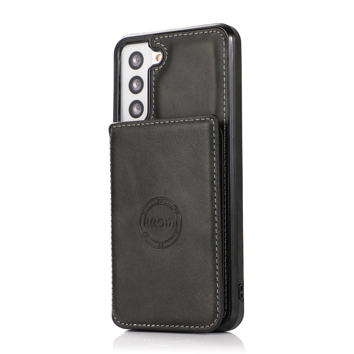Leather Wallet Case for Samsung Galaxy S23 Ultra S21 S20 Plus S20 Card Slot Wallet Cover Black / For Samsung S20 - sky-case