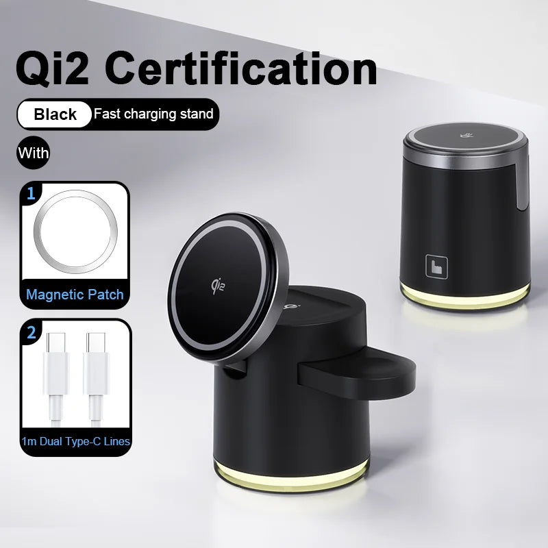 Foldable 3-in-1 Magnetic Charger – 15W Fast Charging - sky-case